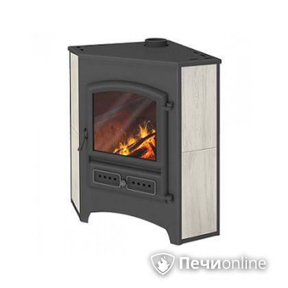 Печь-камин Этна (БКД) угловой беж. 9 кВт (150 кв.м) в Нижней Туре