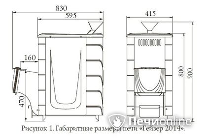 Дровяная печь-каменка TMF Гейзер 2014 Inox ДН КТК ЗК антрацит в Нижней Туре