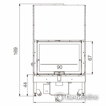 Каминная топка Edilkamin BLOKK 70 V bianco в Нижней Туре