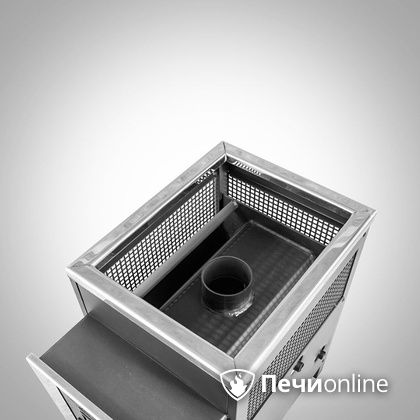 Дровяная банная печь Радуга ПБ-21 (встроенный теплообменник) 6 мм прочистная дверца в Нижней Туре