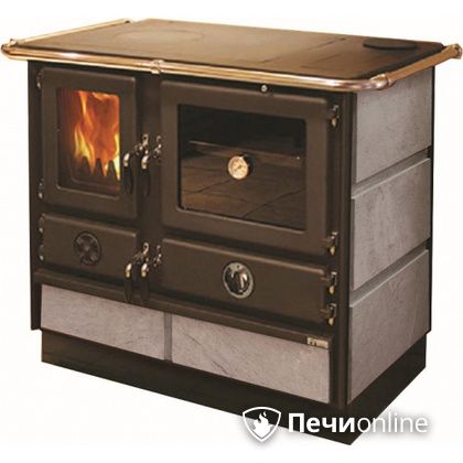 Отопительно-варочная печь MBS Thermo Magnum Stone R с теплообменником и духовым шкафом в Нижней Туре